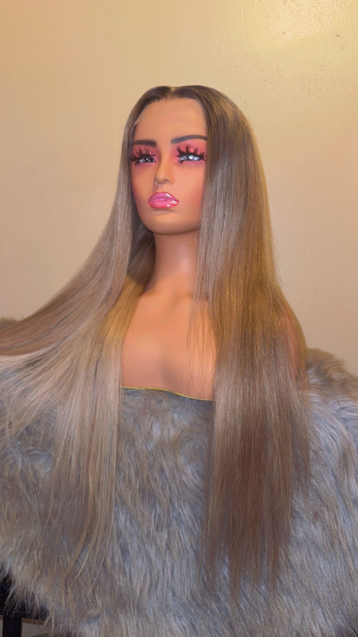 Virgin Balayage Ash Blonde Colored Raw Brazilian(HD Lace) Wig